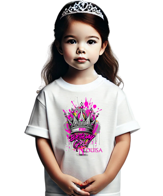 Personalized Birthday Girl T-shirt