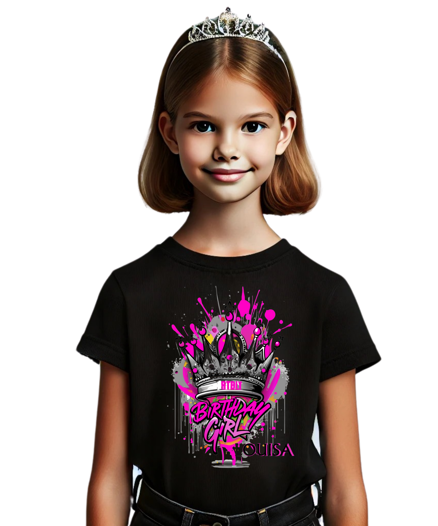 Personalized Birthday Girl T-shirt