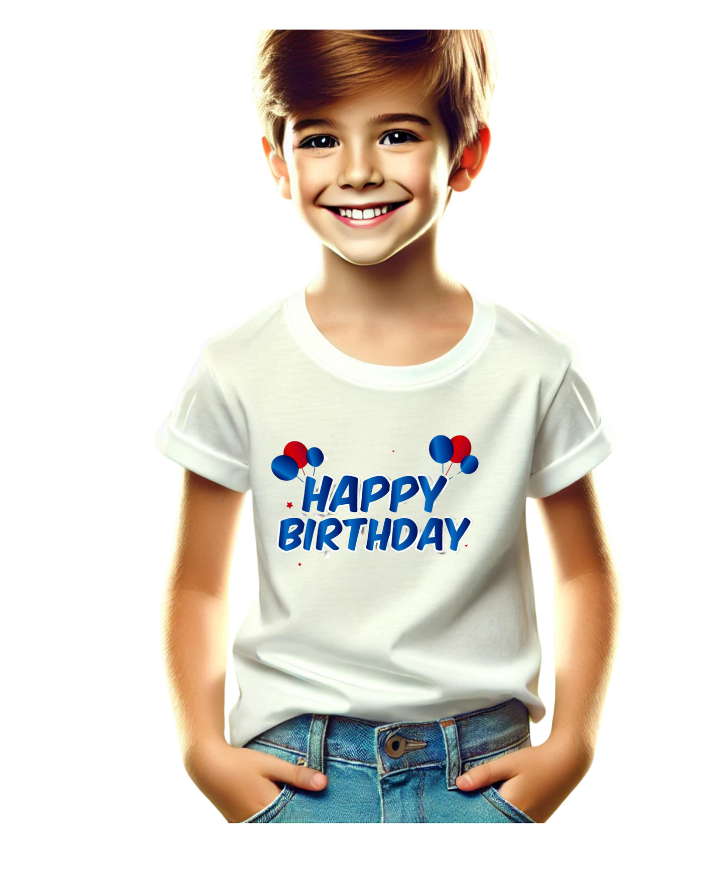 Personalised Print Birthday T-shirts | Custom Birthday Keepsake T-shirt | Personalized Birthday Gift | Customisable Boy Print Birthday Shirt