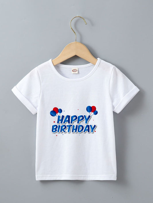 Personalised Print Birthday T-shirts | Custom Birthday Keepsake T-shirt | Personalized Birthday Gift | Customisable Boy Print Birthday Shirt