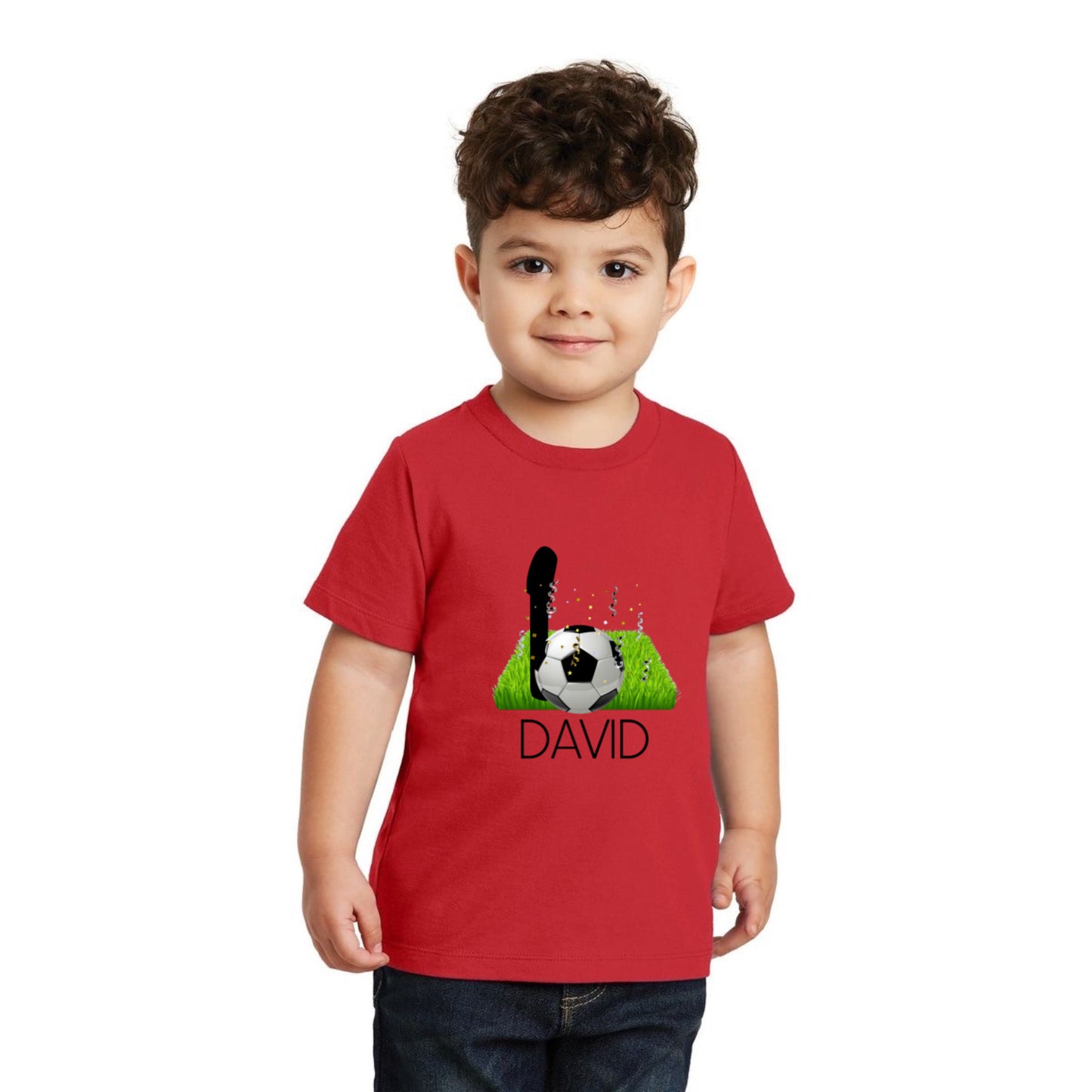 Personalized Birthday Boy T-Shirt | Custom Foot Ball Shirt | Any Age and Name Customizable | Boys Birthday Gift | Football  Birthday Shirt